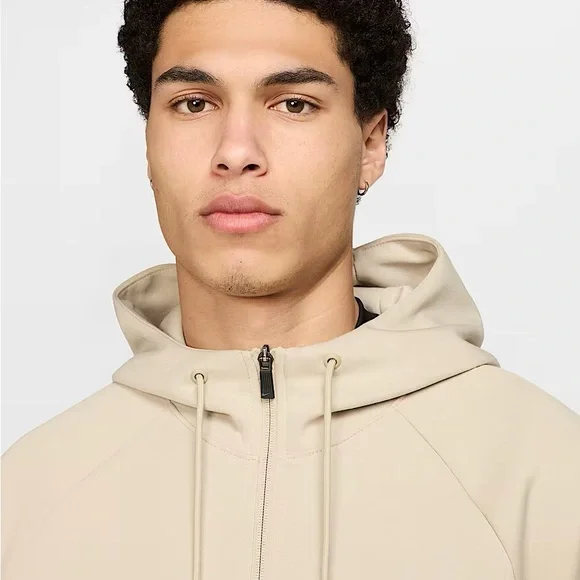 NWT Nike Primary Fleece Dri-FIT UV Full-Zip Performance Hoodie Desert Khaki 3XL - Picture 4 of 8